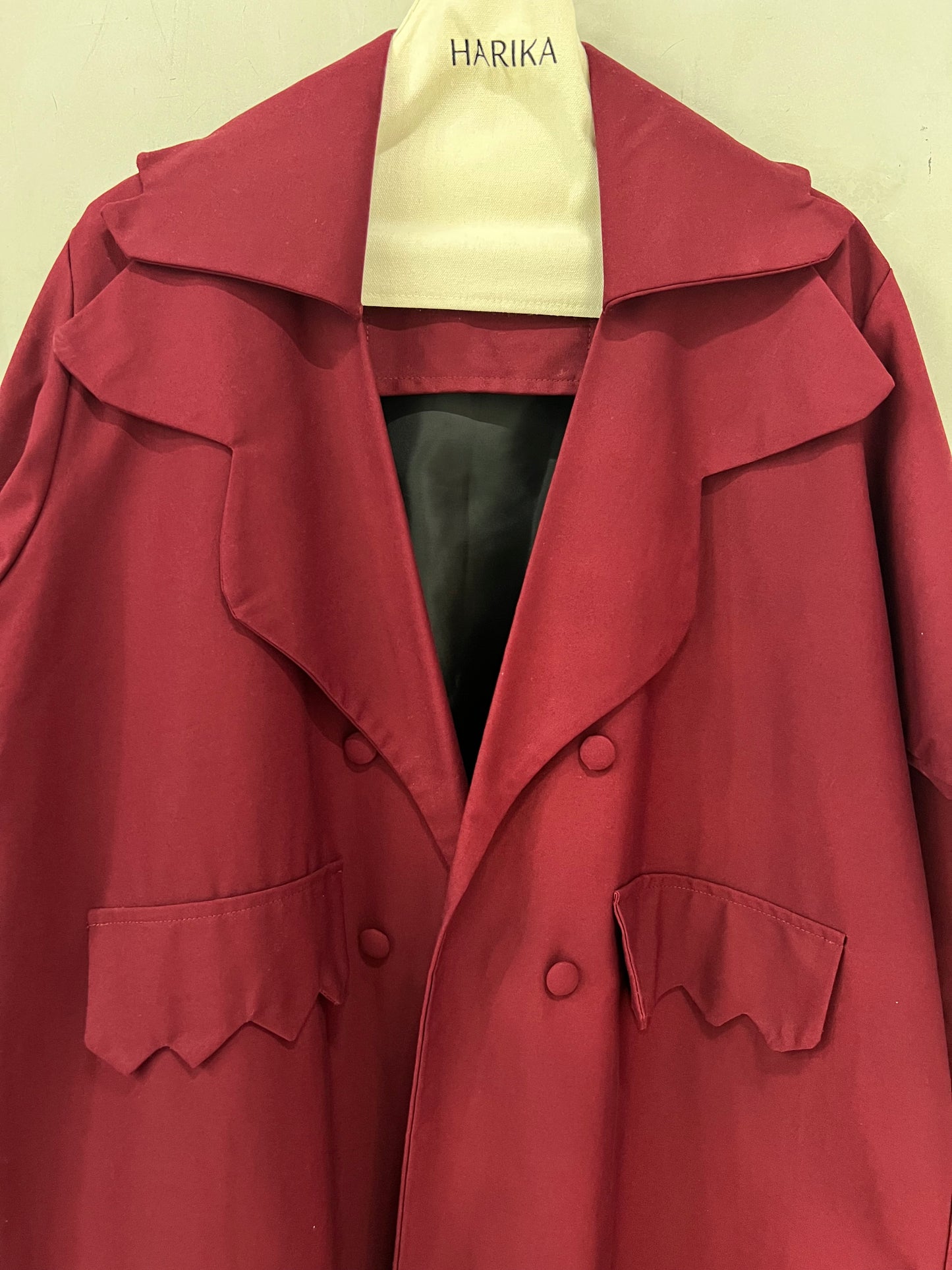 Abaya - Burgundy trench-style
