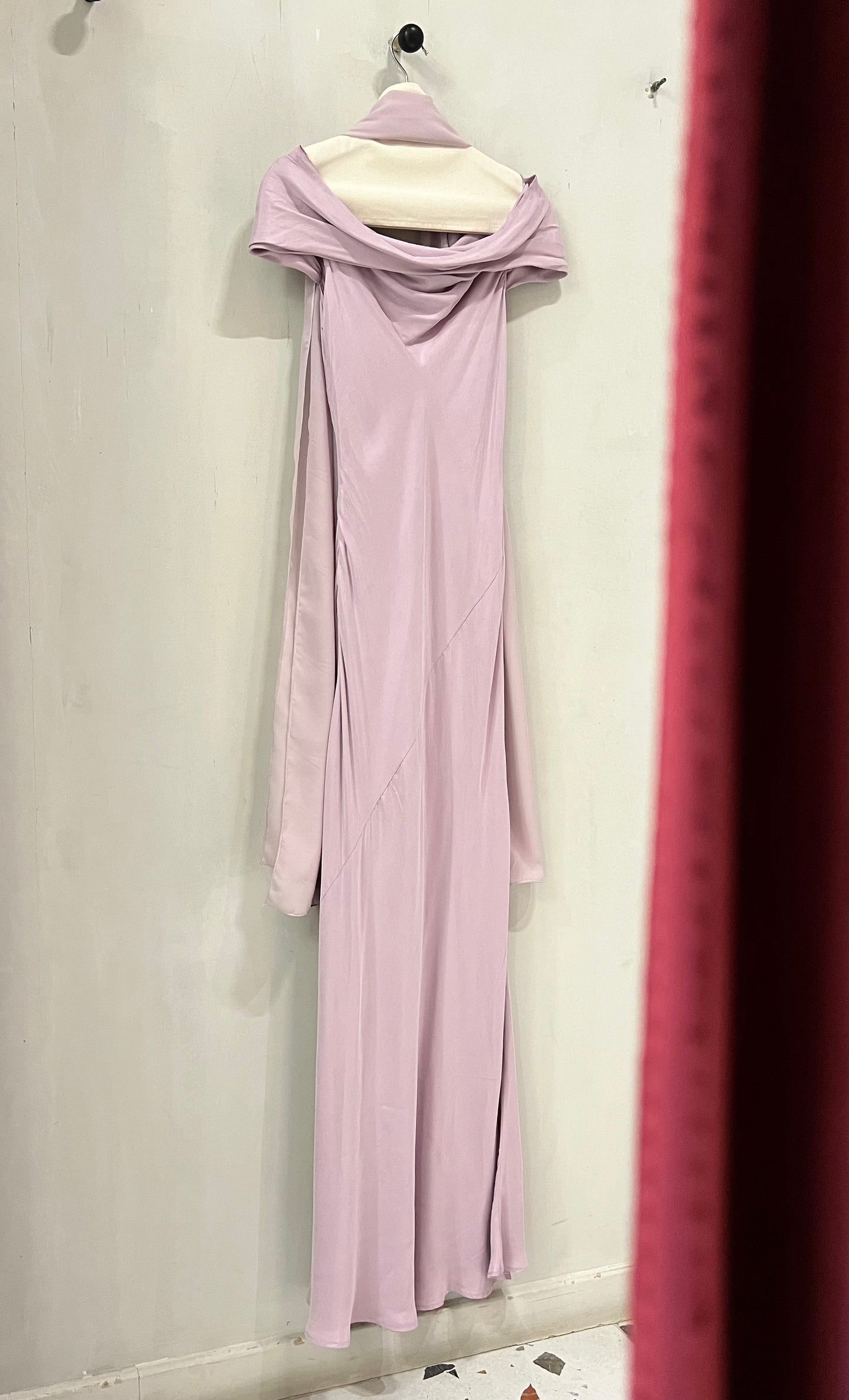 Dress - Soft blush pink - Off shoulder Maxi Dress