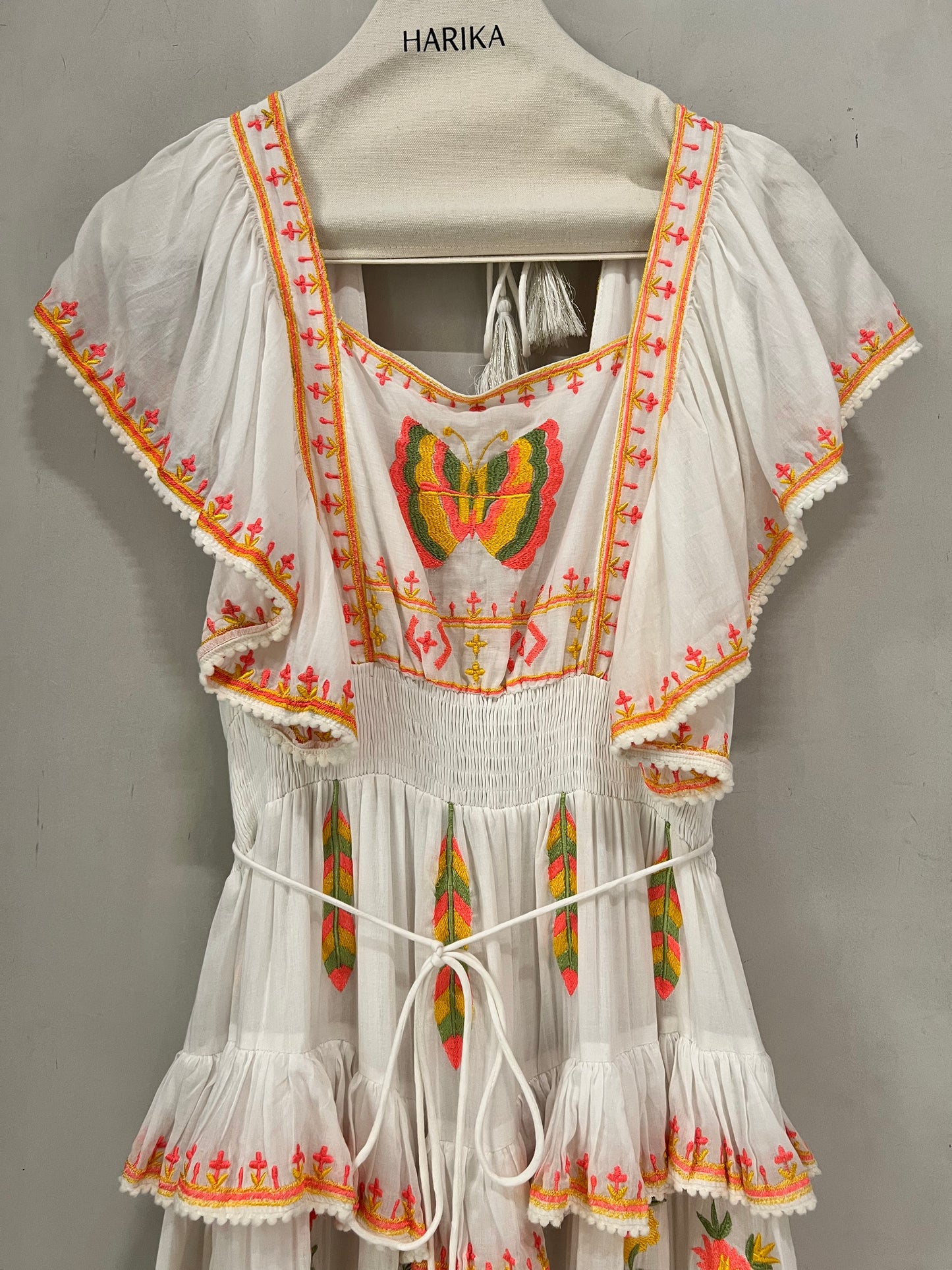 Dress - White Embroidered Bohemian Maxi Dress