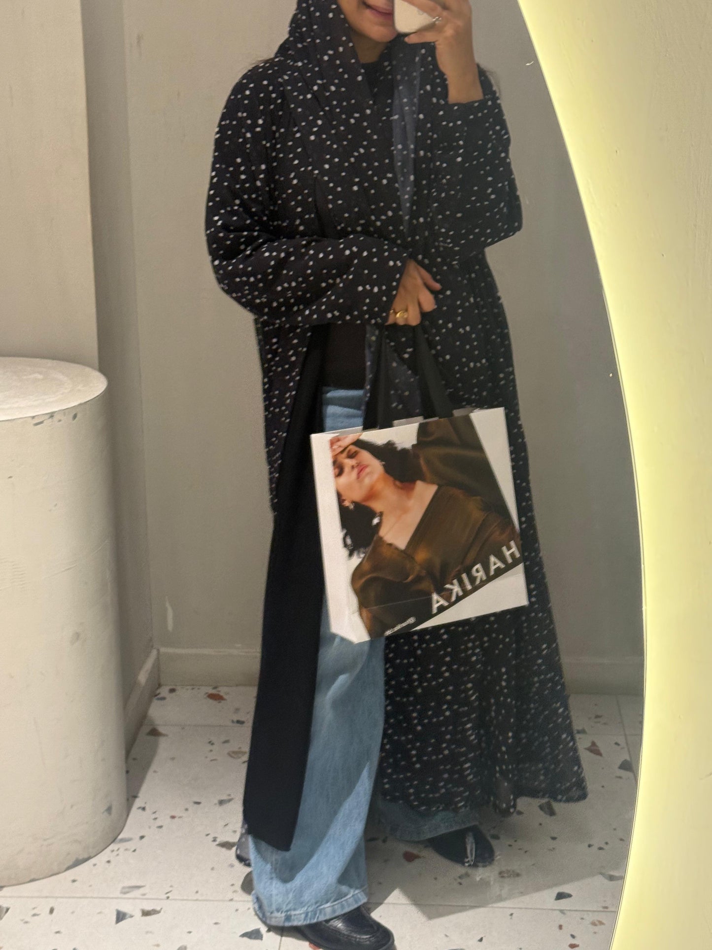Summer Abaya - Chic Polka Dot