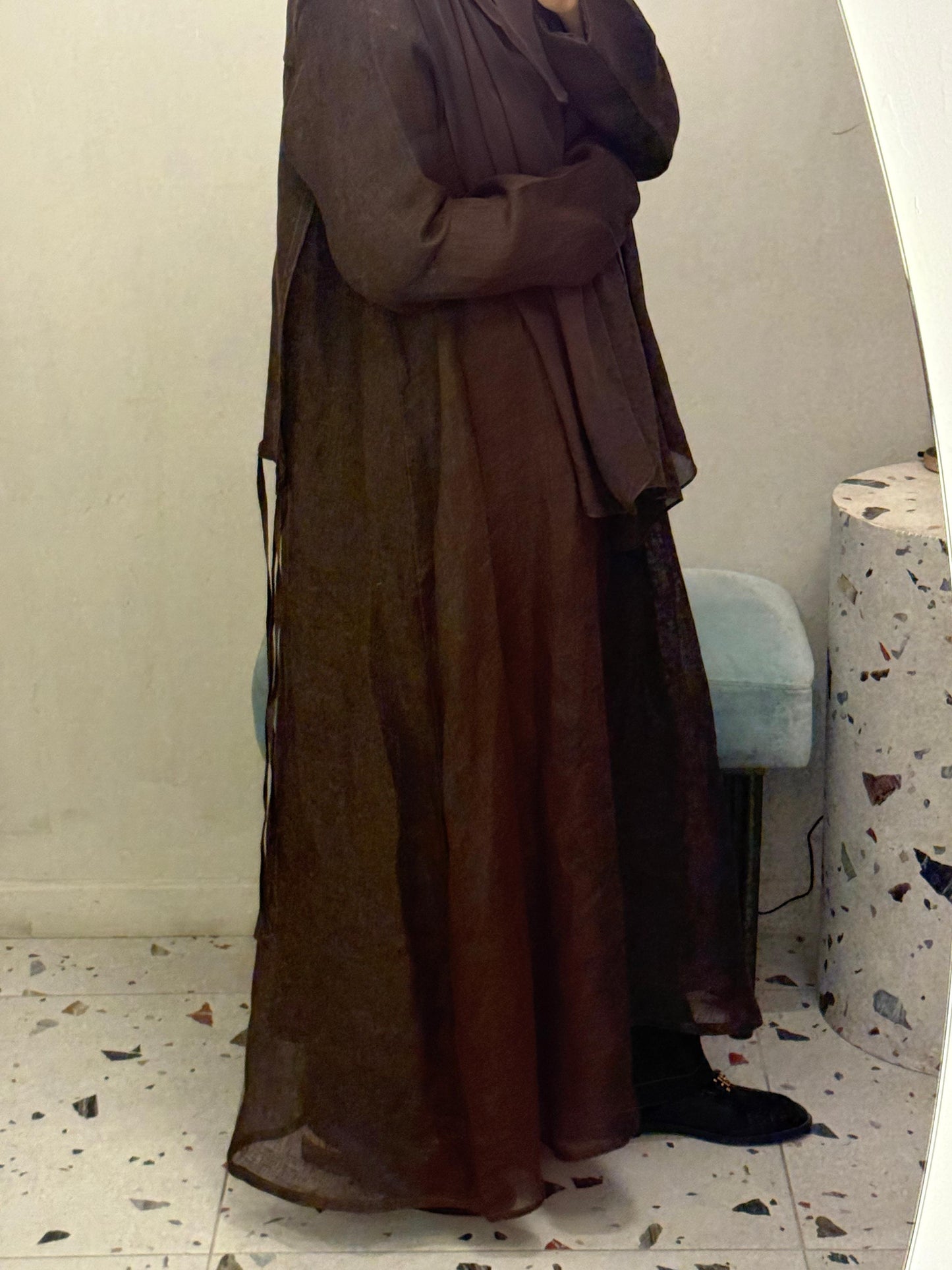 Abaya - Lightweight soft fringe-style