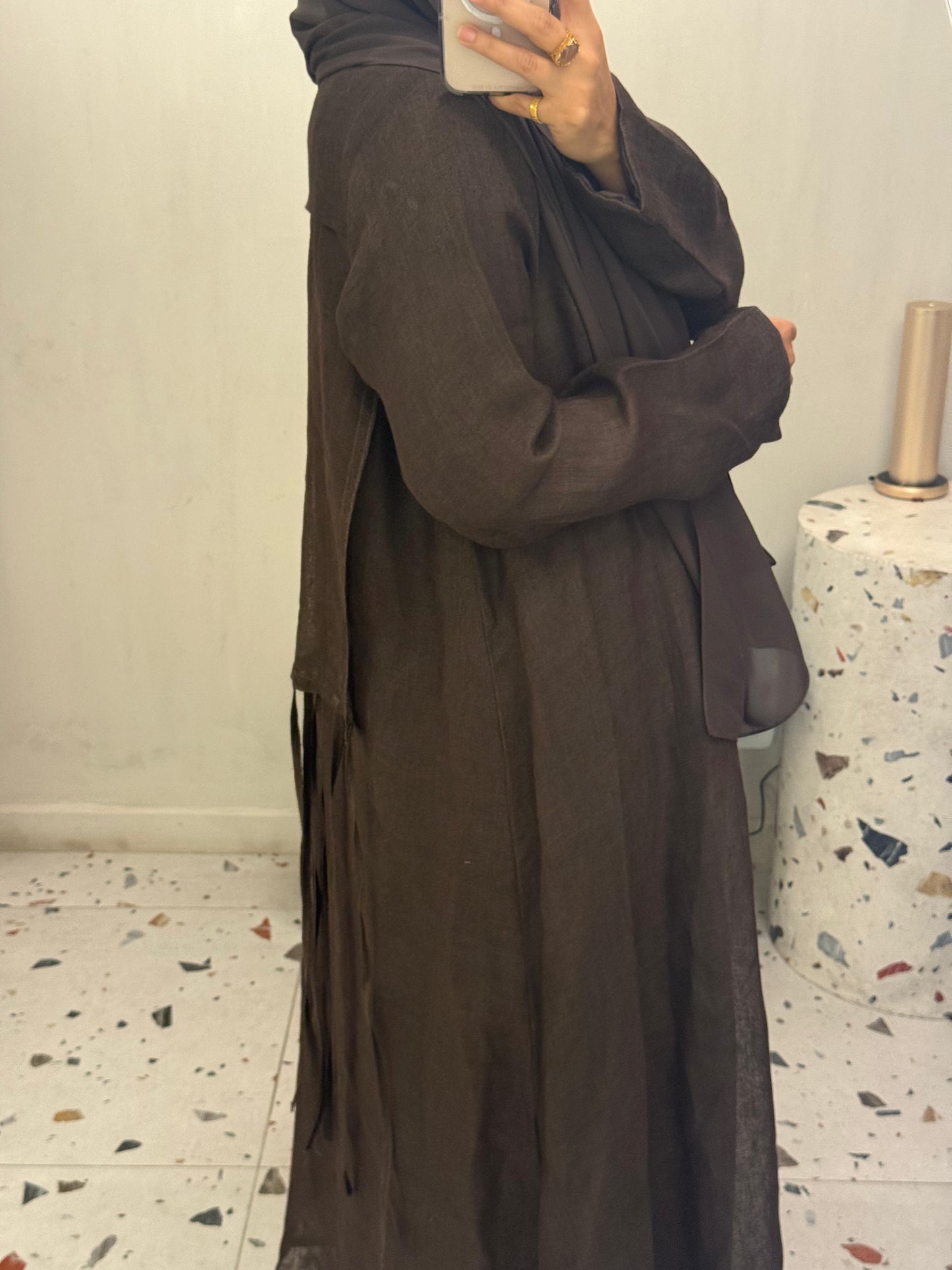 Abaya - Lightweight soft fringe-style