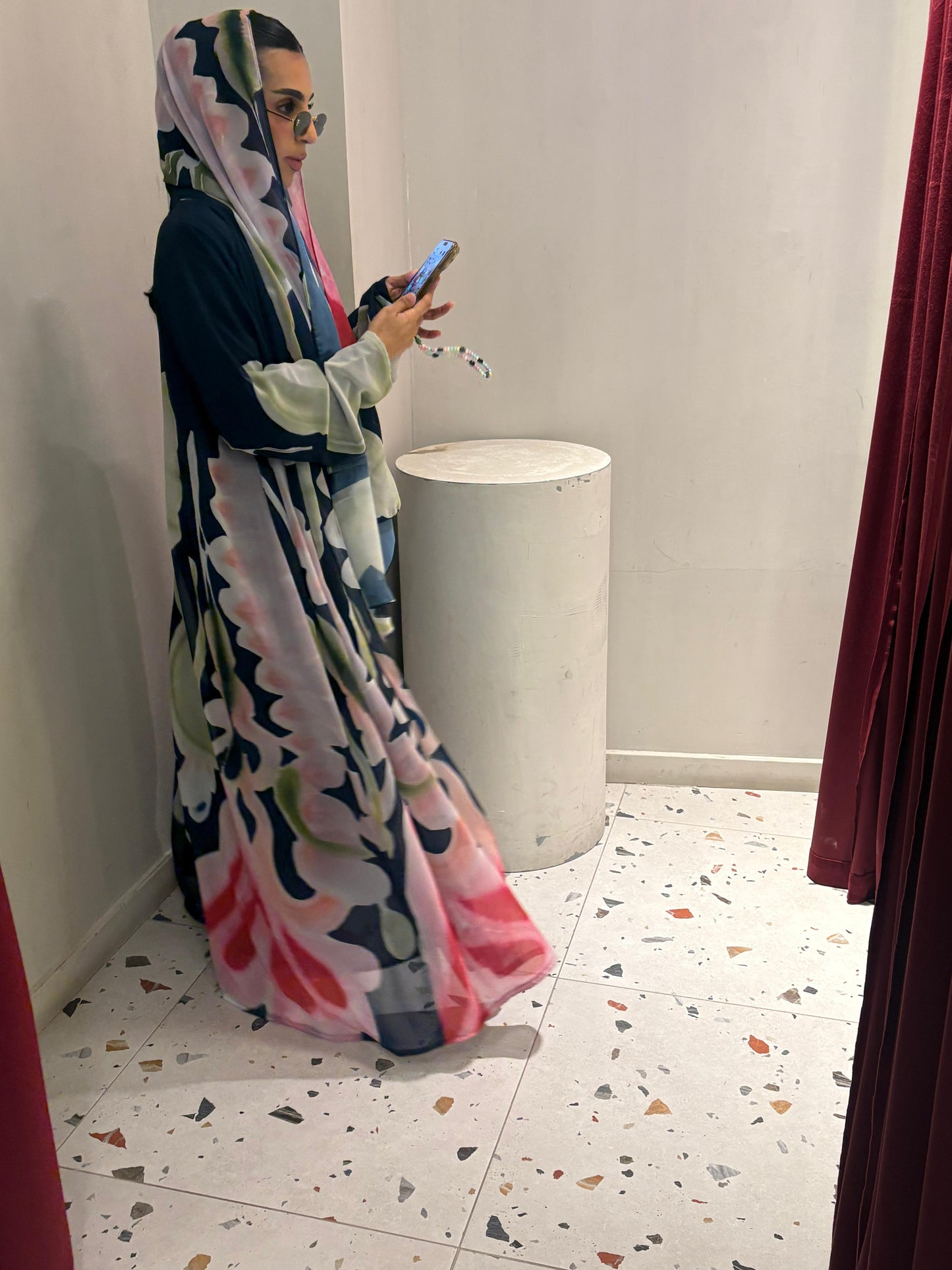 Summer Abaya - Artistic Floral Print