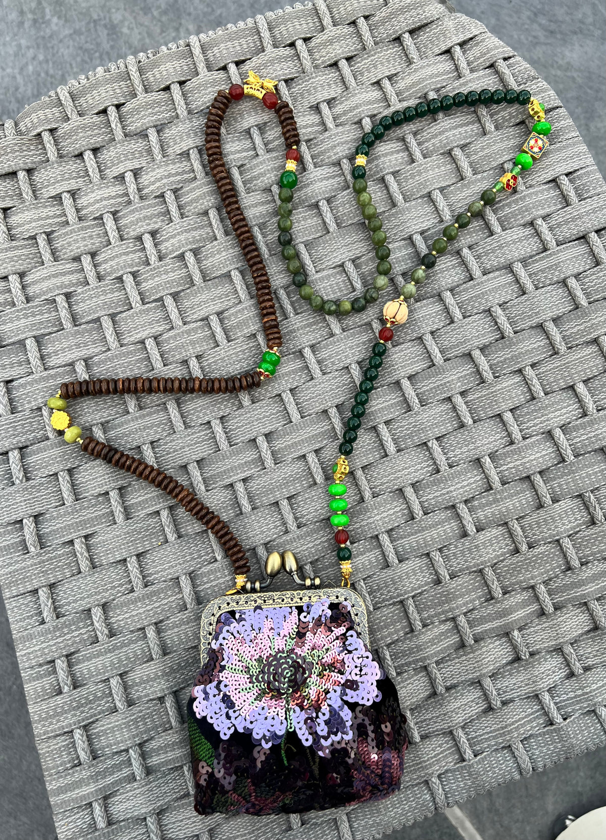 Beaded Chain Bag