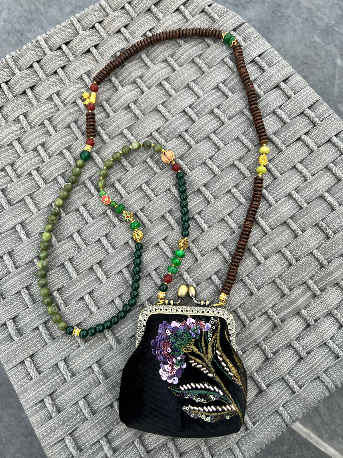 Beaded Chain Bag