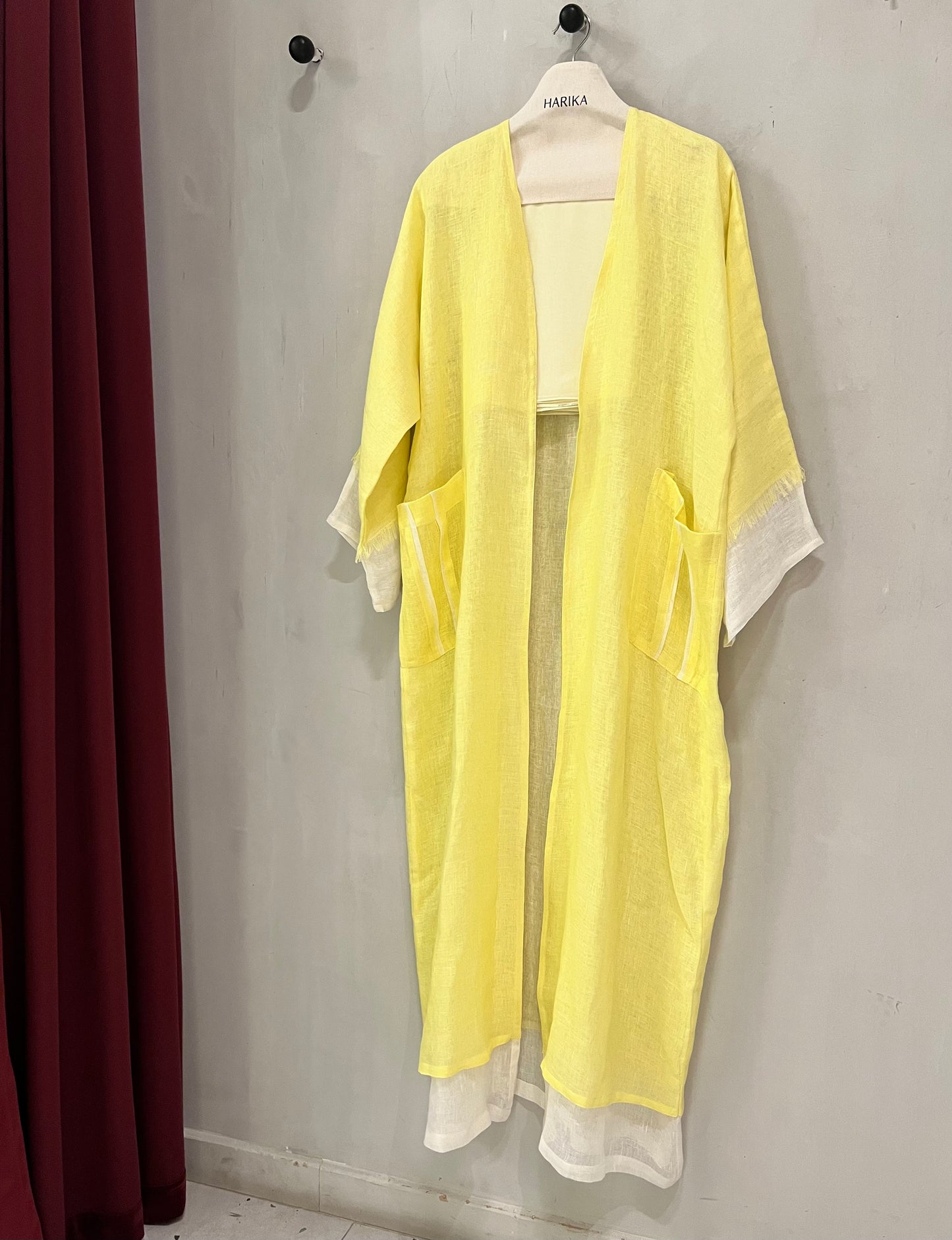 Abaya - Effortlessly chic soft lemon yellow shade