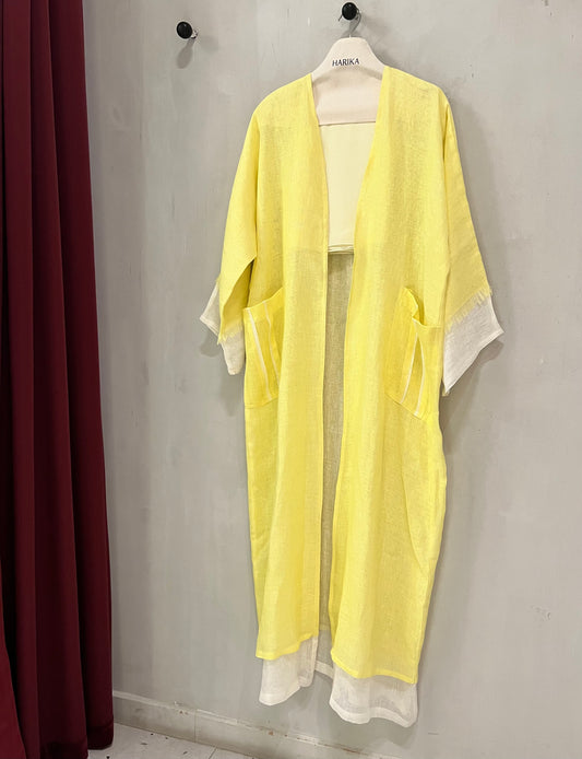 Abaya - Effortlessly chic soft lemon yellow shade