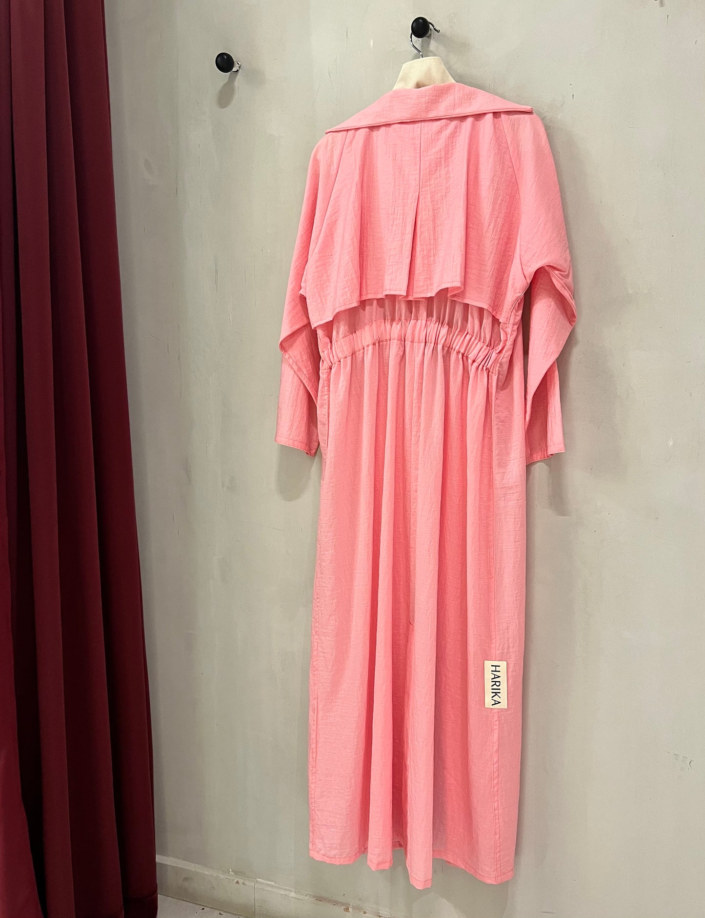 Abaya - Elegant soft pink - elastic back design