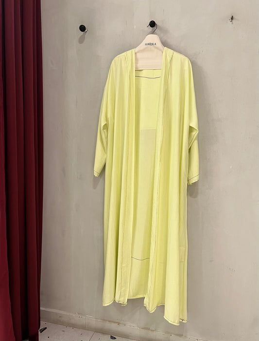 Abaya - Lime Aura Layered - two piece set
