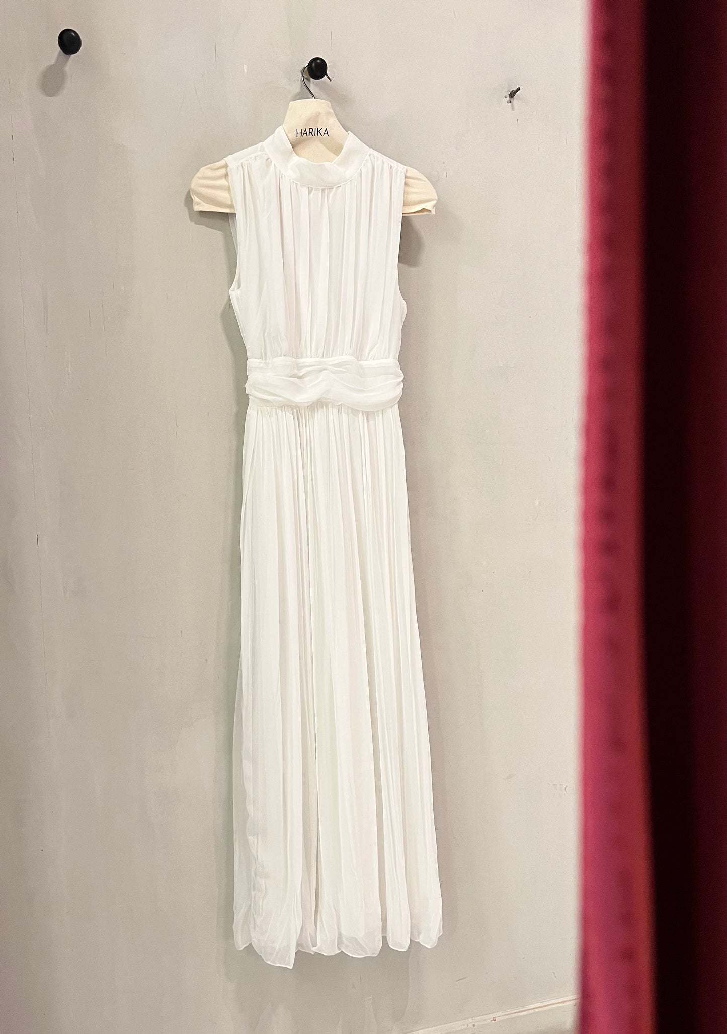 Dress - Pleated White Maxi Dress