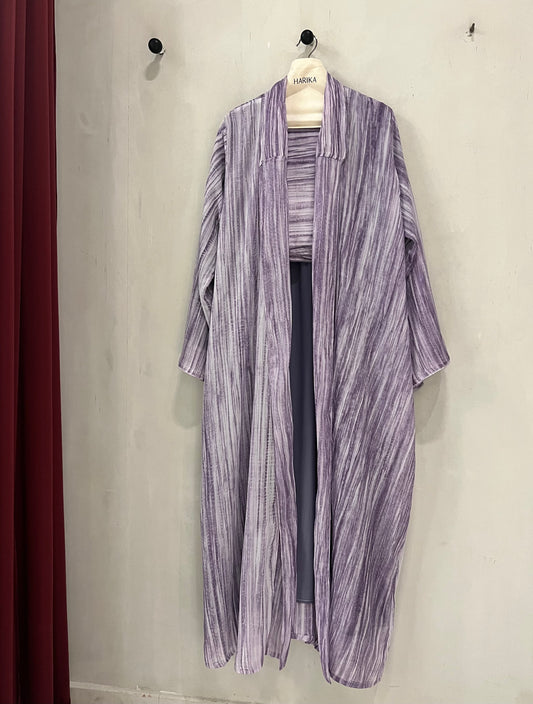 Abaya - Graceful and timeless lilac textured