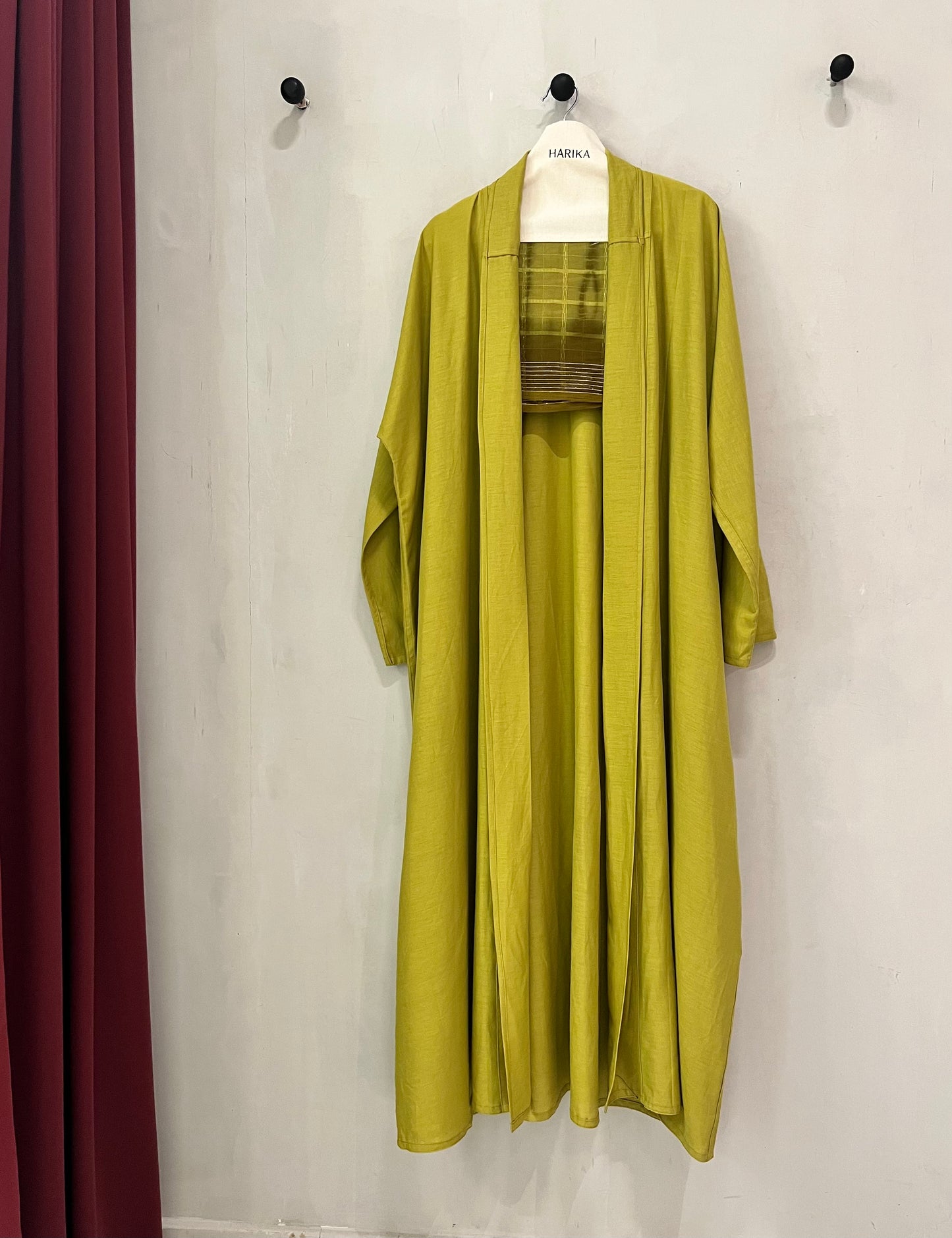 Abaya - a refreshing lime-green hue that brings a vibrant yet sophisticated touch to modest fashion