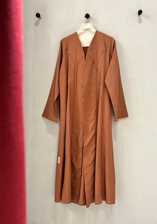 Abaya - timeless and modest beautiful rust brown shade
