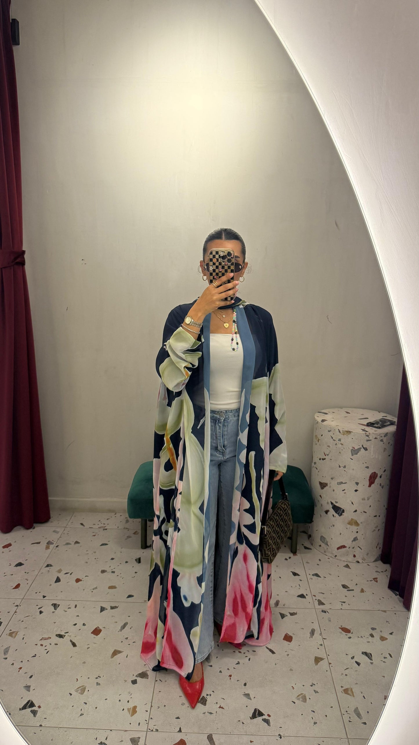 Summer Abaya - Artistic Floral Print