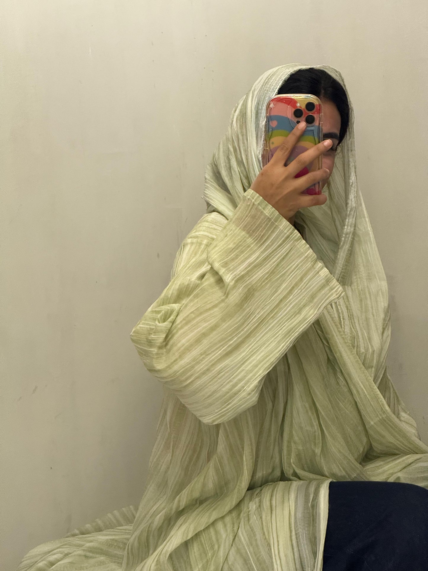 Abaya - Pistachio Green - Elegance with effortless comfort