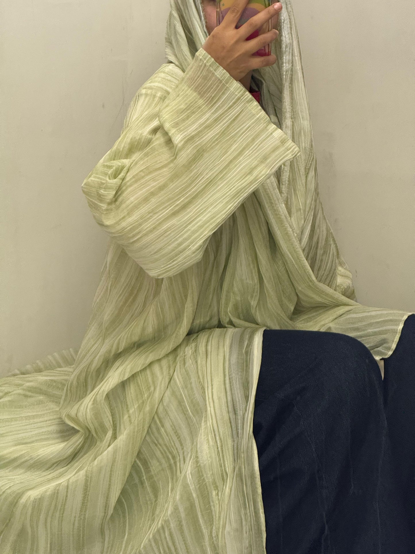 Abaya - Pistachio Green - Elegance with effortless comfort
