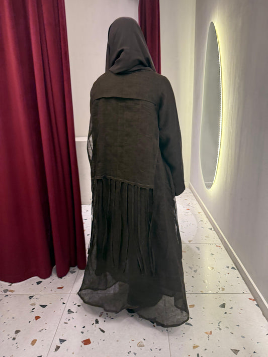 Abaya - Lightweight soft fringe-style