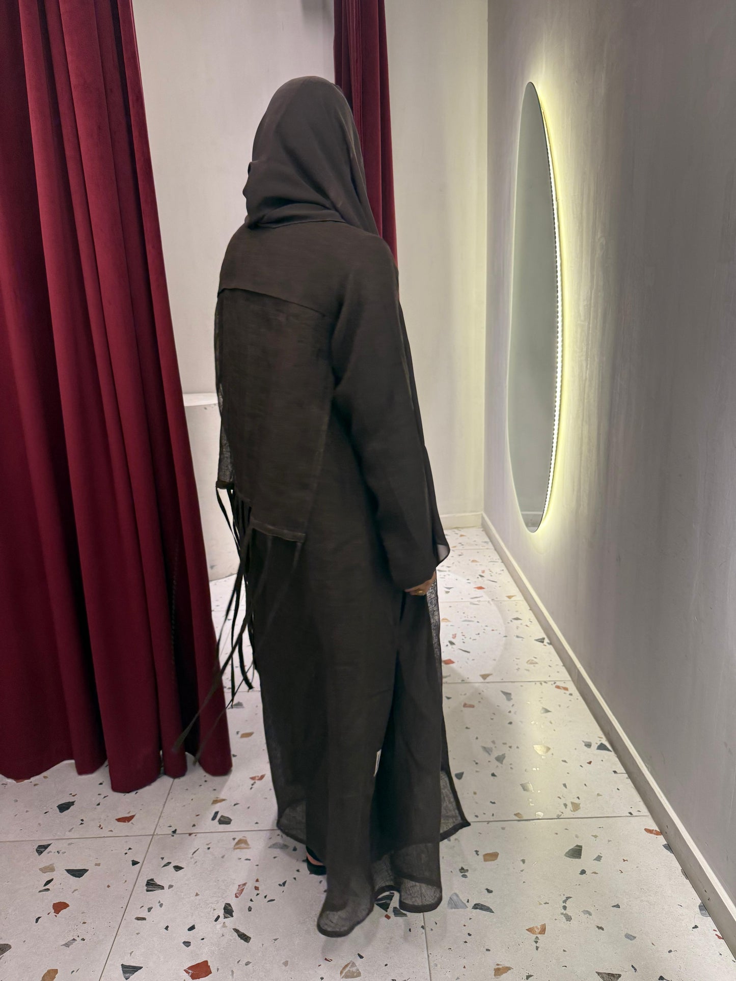 Abaya - Lightweight soft fringe-style